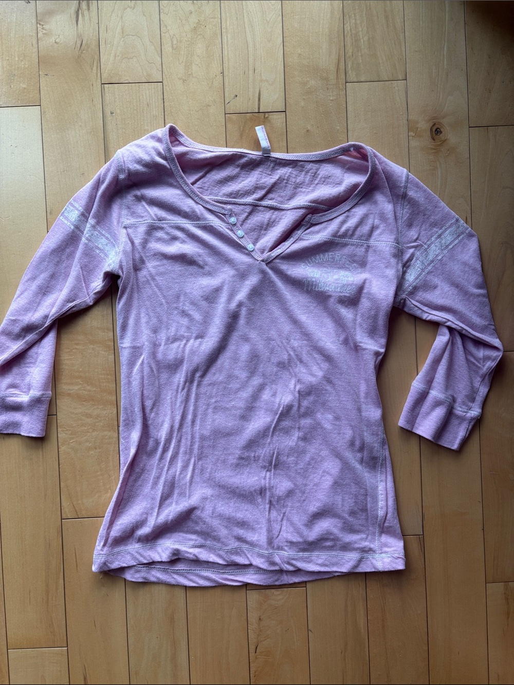Vintage purple/pink Summerfest Henley Top